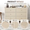 Fluted Dresser with Drawer, Modern Dressers for Bedroom, Natural Wood Dresser Organizer Dresser with Blister Drawers - 3 of 4