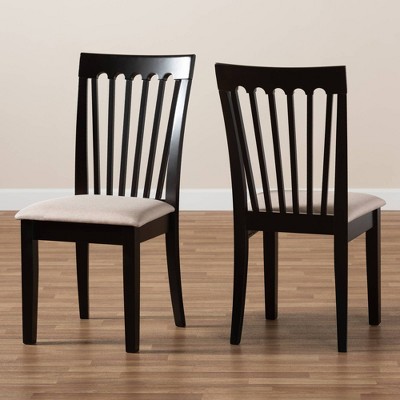 Espresso Brown and Sand Modern Comfort Wood Dining Chair Set