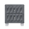 NicBex Modern Elegant Velvet Nightstand with 2 Drawers and Crystal Handle,Storage Bedside Table with Button-Tufted for Bedroom,Living Room - 4 of 4