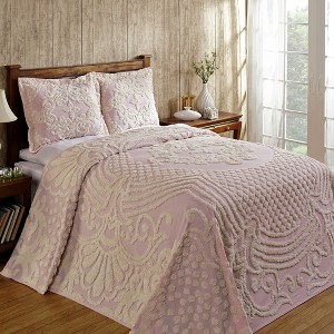 Florence Collection 100% Cotton Tufted Unique Luxurious Medallion Design Bedspread & Sham Set - Better Trends - 1 of 4