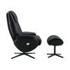 Acme,Labonita Accent Chair Swivel & Ottoman, Black Top Grain Leather & Black Finish - 4 of 4
