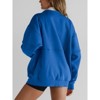 Imily Bela Womens Oversized Fleece Half Zip Stand Collar Long Sleeve Thumb Hole Pullovers with Pockets - 4 of 4