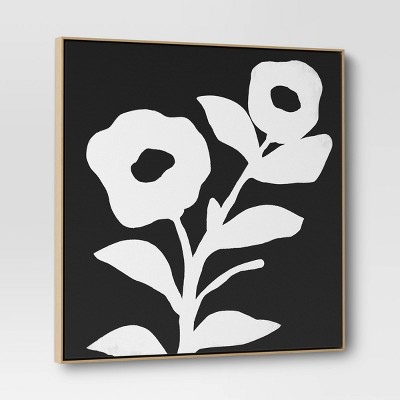 2pk 24&#34; x 24&#34; Floral Framed Wall Canvases - Threshold&#8482;