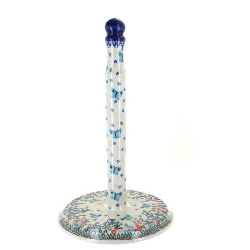 Blue Rose Polish Pottery Garden Of Eden Paper Towel Holder Target