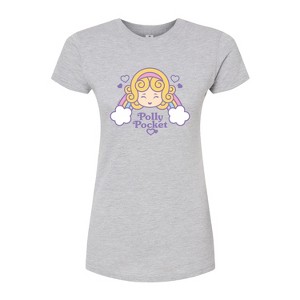 Women's - Polly Pocket - Polly Pocket Rainbow Hearts Fitted Graphic T-Shirt - 1 of 3