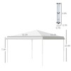 DSVIMOY 13'*13' Pop Up Canopy Tent, Outdoor Instant Gazebo Sun Shade Shelter for Catering, Wedding, White, 157.2"*157.2"*124.8" - 3 of 4