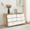 NicBex Classic White Dresser for Bedroom,Wood Drawer with Solid Wood Handle,Dressers for Kids Room,Living Room,Entry and Hallway,White - 4 of 4