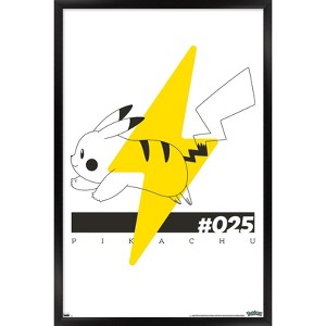Trends International Pokémon - Pikachu Line 25 Framed Wall Poster Prints - 1 of 4