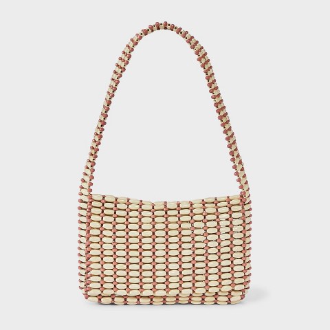Universal Thread Wood Bead Shoulder Bag - Universal Thread™ Brown/Pink