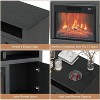 TackView 67" Farmhouse Fireplace TV Stand for TVs Up to 80 in, Wood Entertainment Center with 23" Electric Fireplace, Remote Control,Gray - 4 of 4