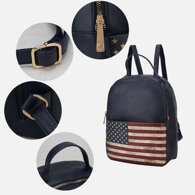 MKF Collection Patriotic Flag Backpack Bag – Fourth of July Travel Backpack, Briella | MKF Collection by Mia K - Chocolate — фото 4