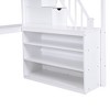 NicBex Full Size Bunk Bed with "L" Shape Desk Loft Bed Bed Frame with Storage Racks, Stairs and Guardrails, No Box Spring Required - 4 of 4