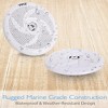 Pyle 6.5'' Low-Profile Marine Speakers - Waterproof, 240W Pair - White - 3 of 4