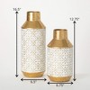 Sullivans Patterned Imprinted Vase Set of 2- 16.5"H,12.75"H, Multicolored - 4 of 4
