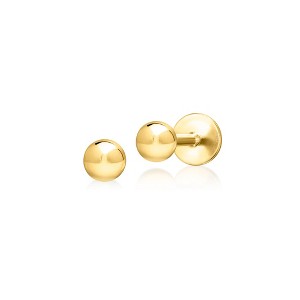Pure Collection by Ross-Simons 14kt Yellow Gold Ball Flat-Back Stud Earrings - 1 of 4