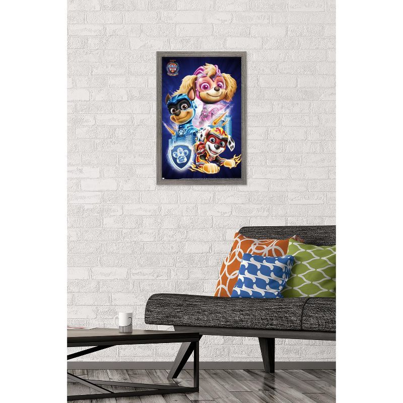 Trends International Paw Patrol: The Mighty Movie - Group Framed Wall Poster Prints, 2 of 7