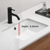 Hrinhom 18.3"W Rectangle Undermount Bathroom Sink Under Counter,Modern Porcelain Basin Sink Without Faucet - 3 of 4