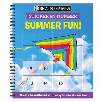 Brain Games - Sticker by Number: Summer Fun! (Easy - Square Stickers) - by  Publications International Ltd & New Seasons & Brain Games (Spiral Bound)