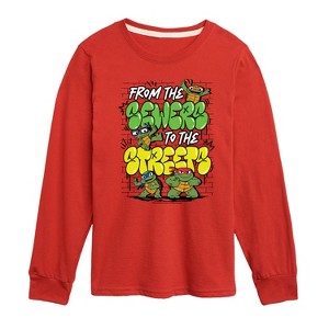 Boys' - Teenage Mutant Ninja Turtles Mutant Mayhem - From The Sewers To The Streets Long Sleeve Graphic T-Shirt - 1 of 3