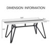 TiramisuBest 5psc Counter Height Dining Table Set with One Faux Marble Top Dining Table and Four Velvet-Upholstered Chairs,Black - 4 of 4