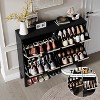 Garvee Shoe Cabinet with 4 Flip Drawers, Wooden Shoe Storage Cabinet, Freestanding Shoe Organizer with Adjustable Shelves for Entryway, Hallway - 3 of 4