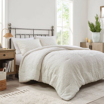 Ivory King Microfiber Textured Bedspread Set