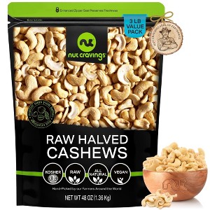Unsalted Cashews, Raw Halves & Pieces, Shelled by Nut Cravings - 1 of 4