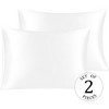 PiccoCasa 85GSM Satin Luxury Silky Envelope Closure Pillowcases 2 Pcs - 2 of 4