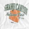 Grand Canyon National Park State Line Women's T-Shirt White - 2 of 4