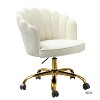 Belanda  Modern Velvet Task Chair with Golden Base and Tufted Back for Living Room and Office Room | KARAT HOME - 2 of 4