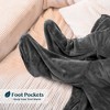 PAVILIA Wearable Blanket with Sleeves and Foot Pockets, Fleece Warm Snuggle Pocket Sleeved Throw for Women Men Adults - 4 of 4