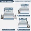 Jojoka Bed Frame with 2 Flexible Drawers and Bookcase Headboard,Upholstered Platform Bed for Boys/Girls,No Box Spring Needed - 4 of 4