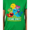 Sesame Street Women's Distressed Print Elmo Cookie Monster Pajama Set Shorts Green - 3 of 4