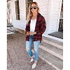 Imily Bela Classic Plaid Shirt for Women Soft Long Sleeve Casual Blouse Tops - 2 of 4