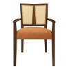 Okak Set of 2 Upholstered Rattan Woven Back Dining Chair Without Arm,Wooden Accent Dining Chairs for Dining Room,Kitchen - 3 of 4