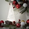 12.25"H Sullivans Christmas Lighted Shimmer Cone Tree, White, Indoor Christmas Decor - 3 of 4