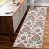 Washable Vintage Floral Print Living Room Rugs, Retro Accent Non Slip Large Carpet for Bedroom Home Office - 2 of 4