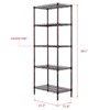 5 Tier Storage Rack, Silver Metal Shelving Unit Shelves, Heavy Duty Organizer, Adjustable Utility Shelf for Kitchen, Warehouse - 3 of 4