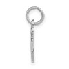 Black Bow Jewelry 14k White Gold, Hannah Collection, Mini Initial V Shamrock Key Charm - 2 of 4