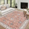 COZONY Washable Vintage Blue Boho Floral Large Area Rug for Living Room Dining Room - 2 of 4