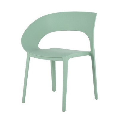 GlasFlength Accent Chairs Contemporary Single Piece Design Durable Indoor Outdoor Seating For Modern Living Spaces, Green, 21.3"*23.6"*32.5"