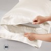 2 Pcs Elegant Wrinkle Free Pillowcases, All Season Smooth Home Textile for Lux Bedroom Decor - 3 of 4