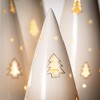 10.75"H, 9"H, 7"H and 5.5"H Sullivans Lighted Porcelain Cone Trees - Set of 4, White - 2 of 4