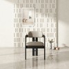 POVISON Mid-Century Modern Fabric Dining Chair Set of 2, Side Chairs with Back, Fully Assembled - 3 of 4