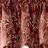 Ellis Curtain Lexington Leaf Pattern on Colored Ground Scallop Valance 58"x15" Brick - 3 of 4
