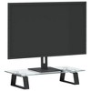 vidaXL Monitor Stand Black 15.7 in.x7.9 in.x3.1 in. Tempered Glass and Metal - 3 of 4