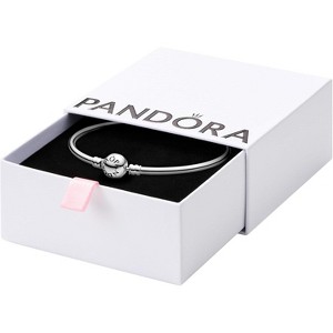 Two-Tone Bangle with Ball Clasp, Sterling Silver & Gold Tone Bracelet for Women, Gift Box Included - 1 of 4