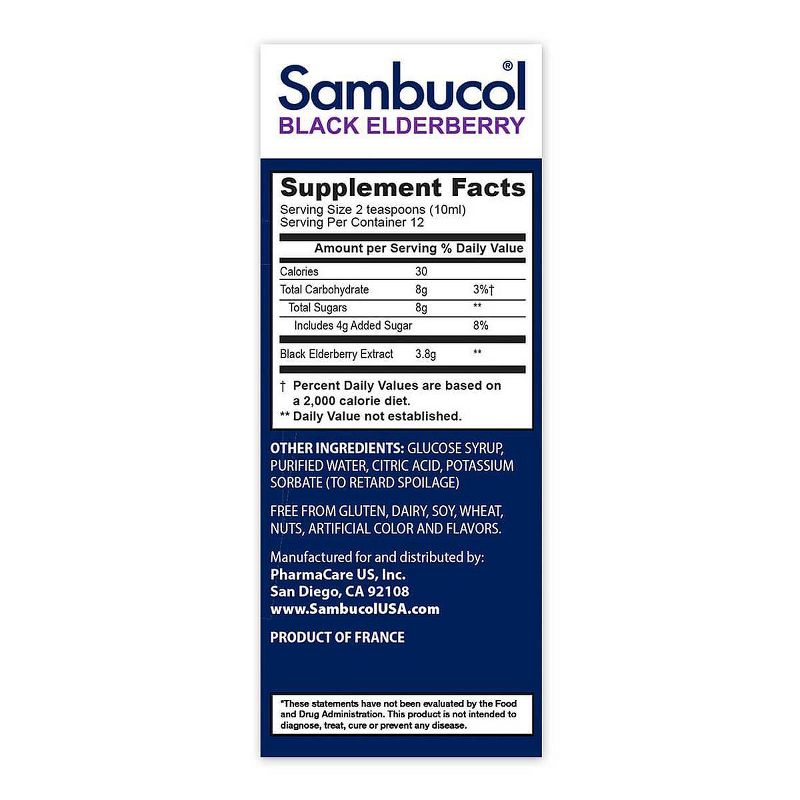 Sambucol Black Elderberry Vegan Immune Support Syrup - 4 fl oz, 5 of 11