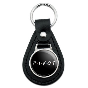 Friends Pivot Black Leather Keychain - 1 of 4