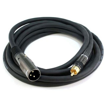 Monoprice 10ft Premier Series XLR Male to RCA Male Cable, 16AWG (Gold Plated)